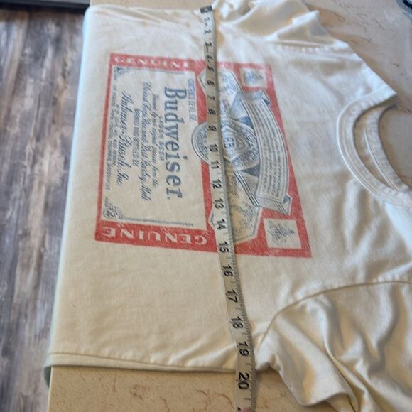 Budweiser Cream Short Sleeve Tee SZ medium - Picture 5 of 6